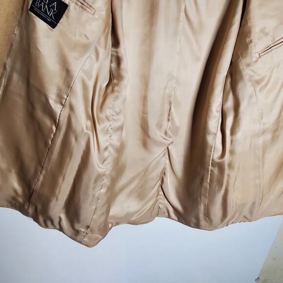 Jos A Bank Tan 100% Camel Hair 2 button blazer Size 44 long ***Flawed - Picture 7 of 11
